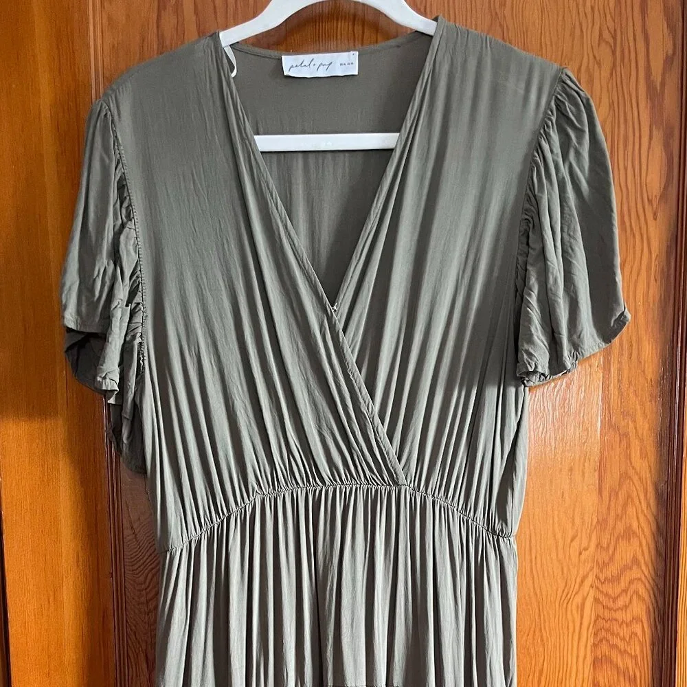 Petal and Pup Barker Dress in Olive, XL - Picture 1 of 3